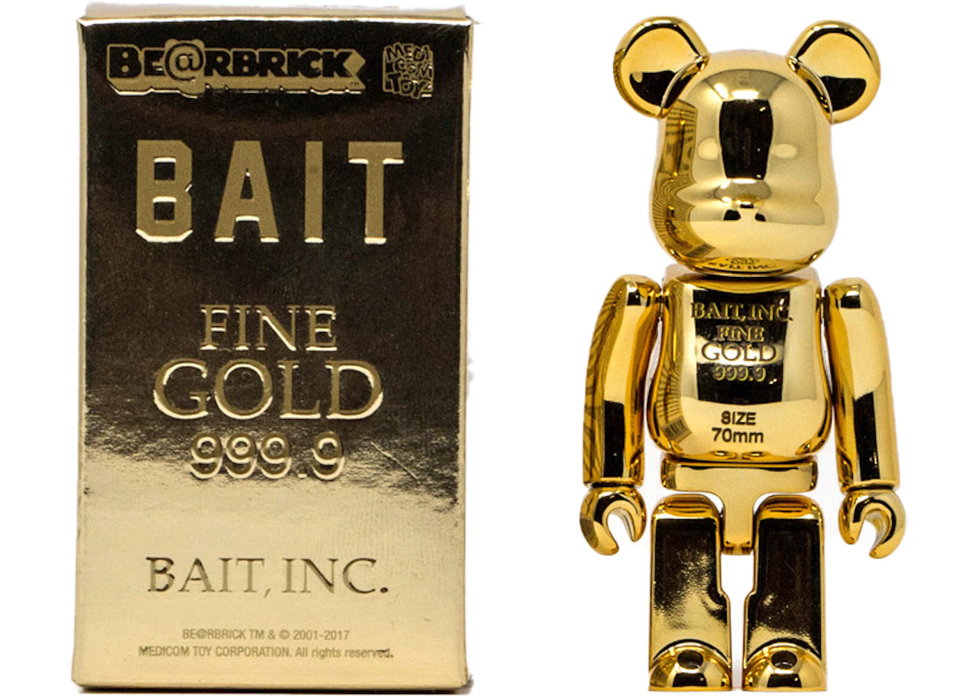 Bearbrick Bait Gold Bar 100% Gold