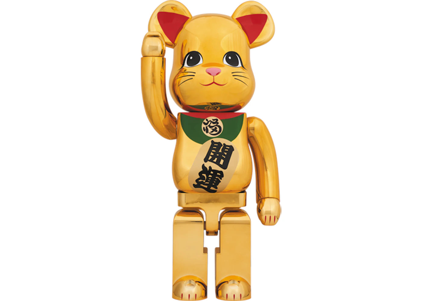 Bearbrick Beckoning Cat 1000% Gold-Plated