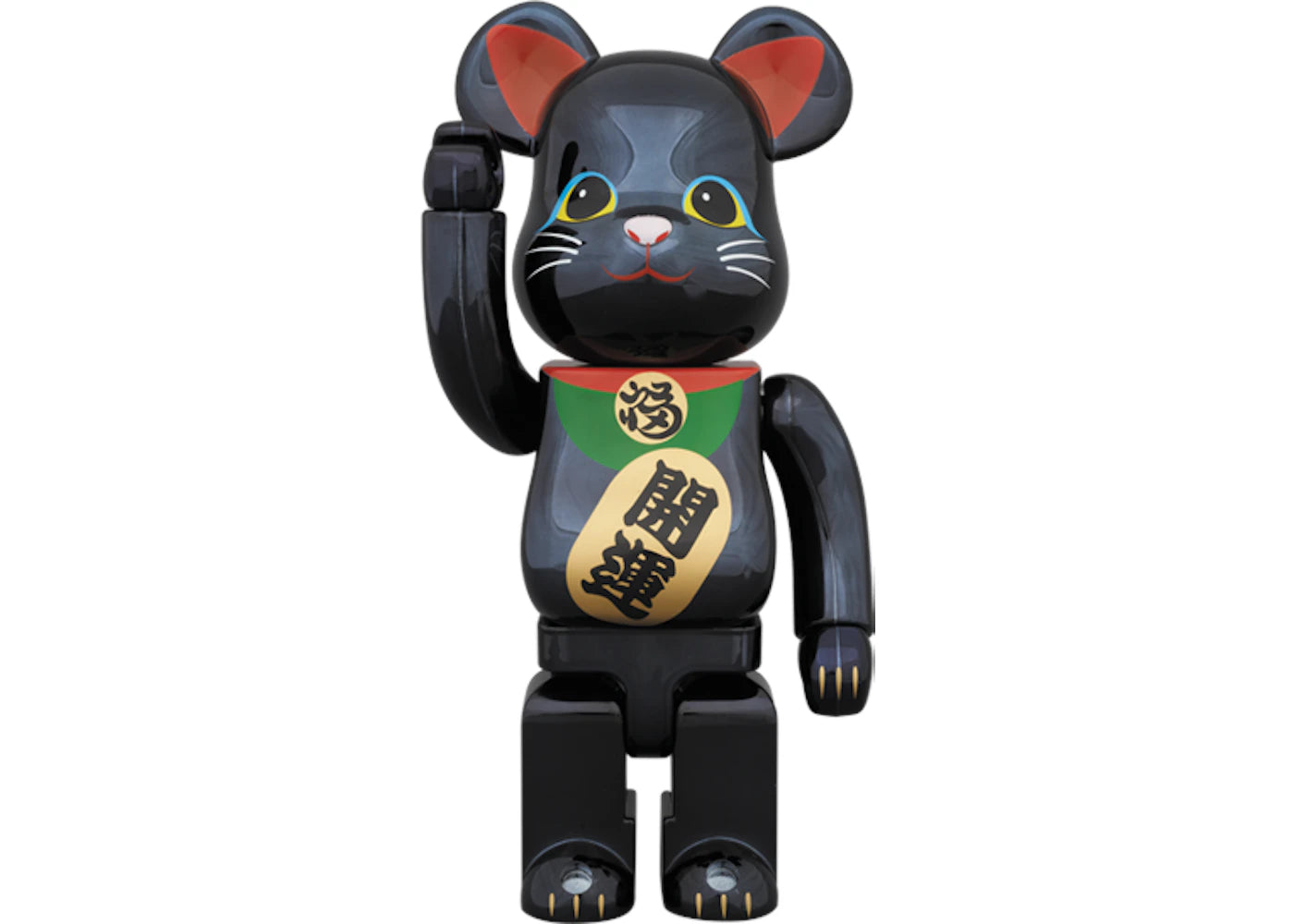 Bearbrick Beckoning Cat (Black Plating) 400% Black