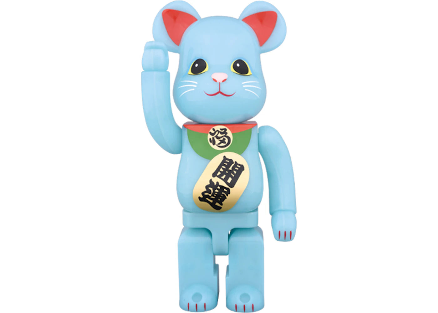 Bearbrick Beckoning Cat GITD 400% Blue