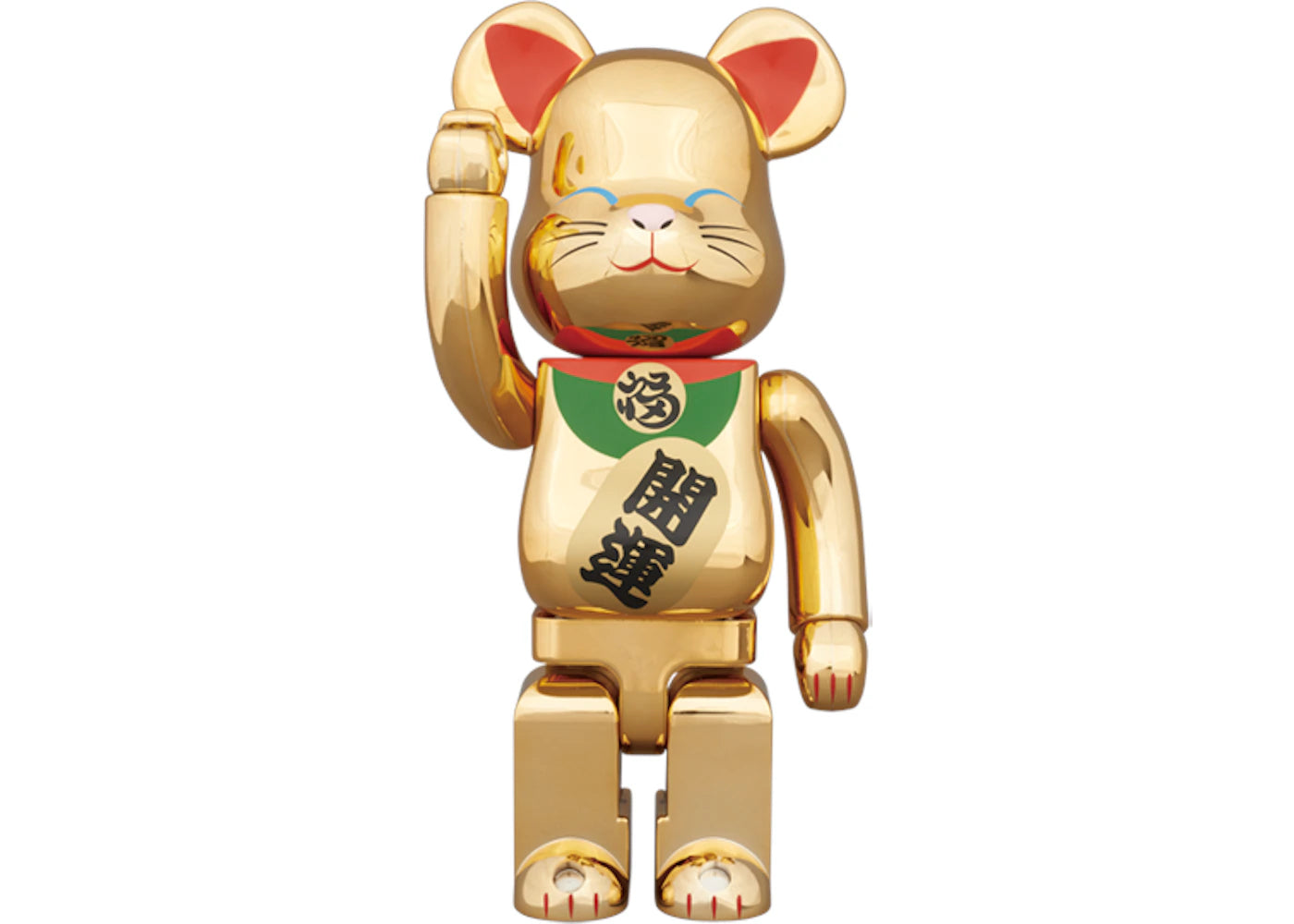 Bearbrick Beckoning Cat Gilded 400% Gold