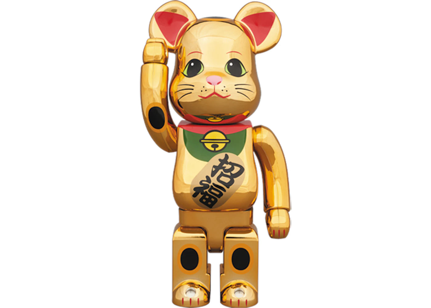 Bearbrick Beckoning Cat Gliding 400% Gold