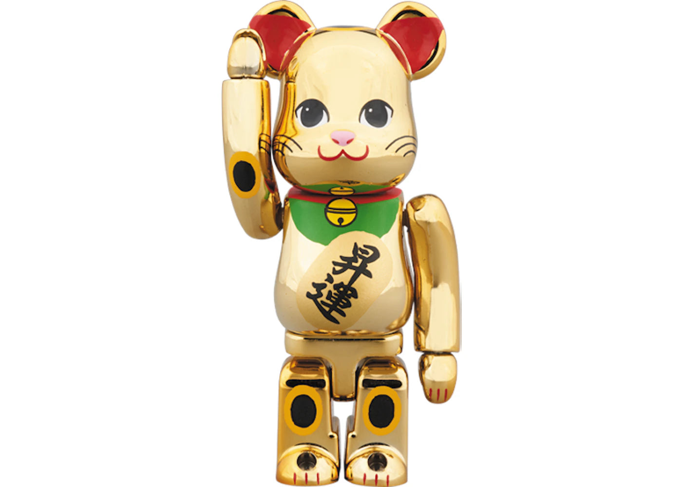 Bearbrick Beckoning Cat Gold Plating Lucky 100%