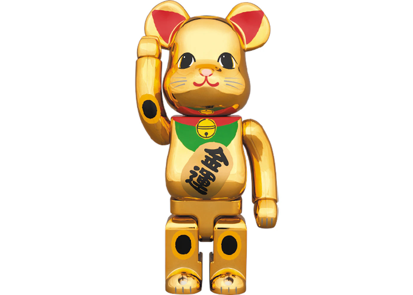 Bearbrick Beckoning Cat Gold-plated Six 400% Gold