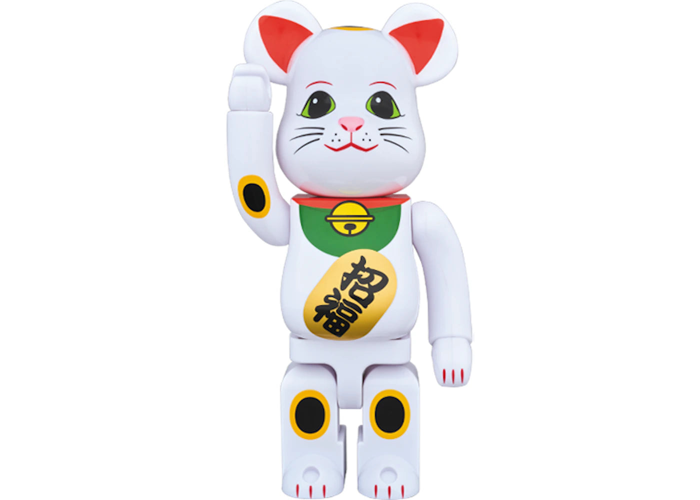 Bearbrick Beckoning Cat Invitation 400% White