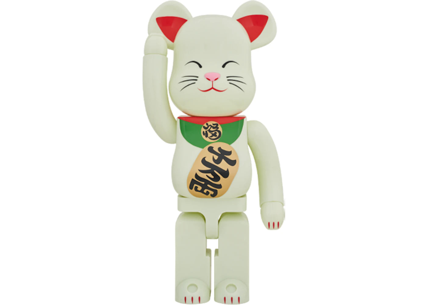 Bearbrick Beckoning Cat Luminous 1000% White