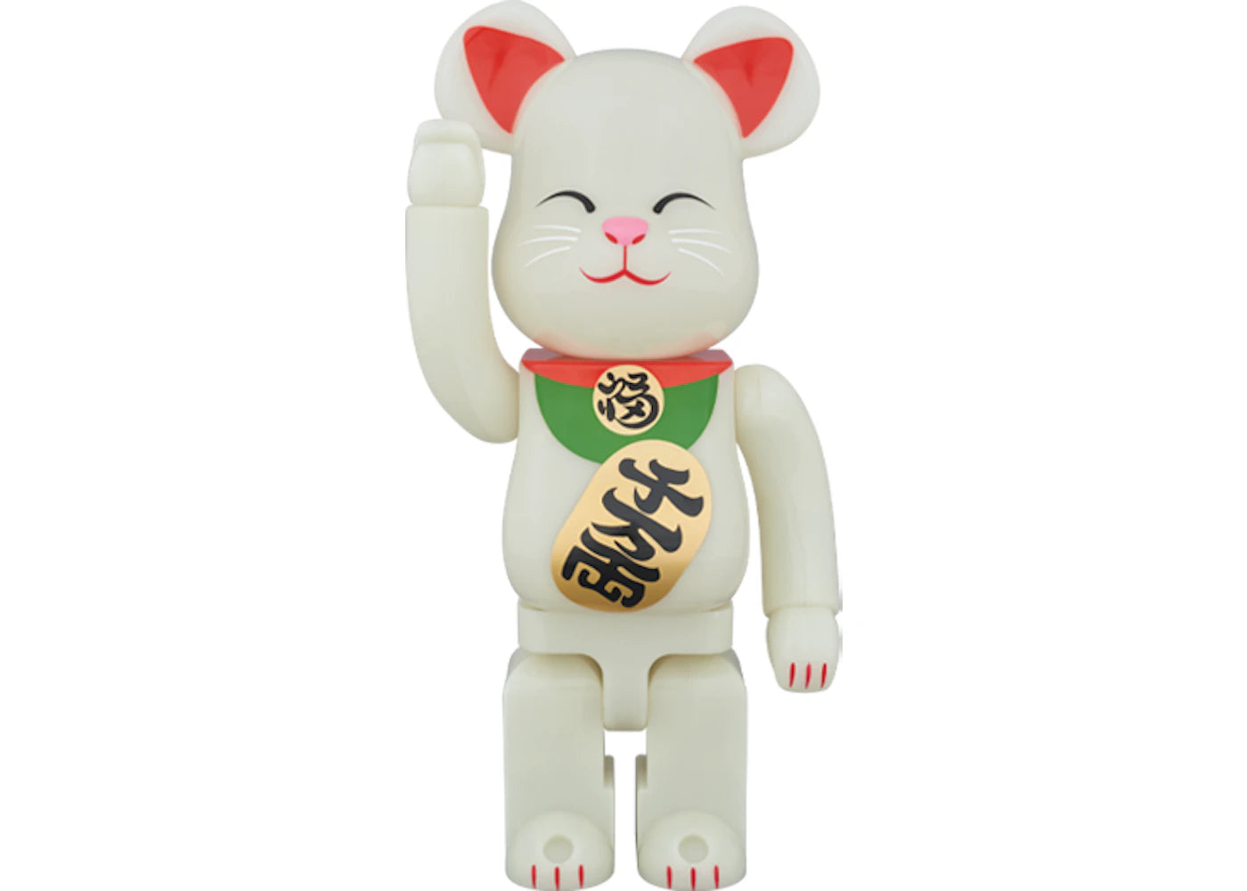 Bearbrick Beckoning Cat Luminous 400% White