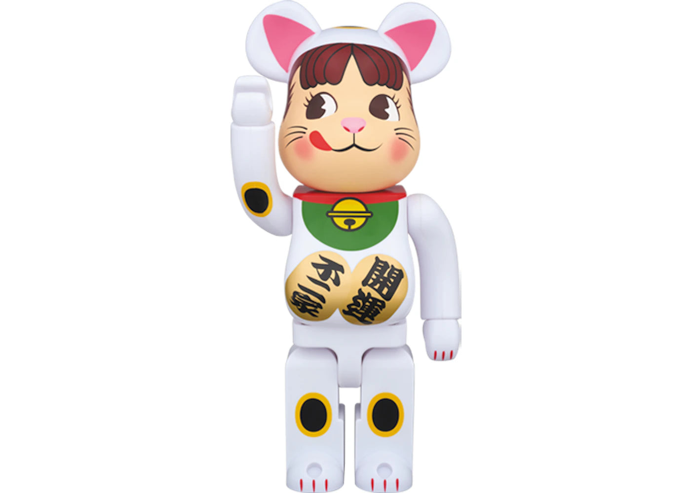 Bearbrick Beckoning Cat Peko-chan 400% White