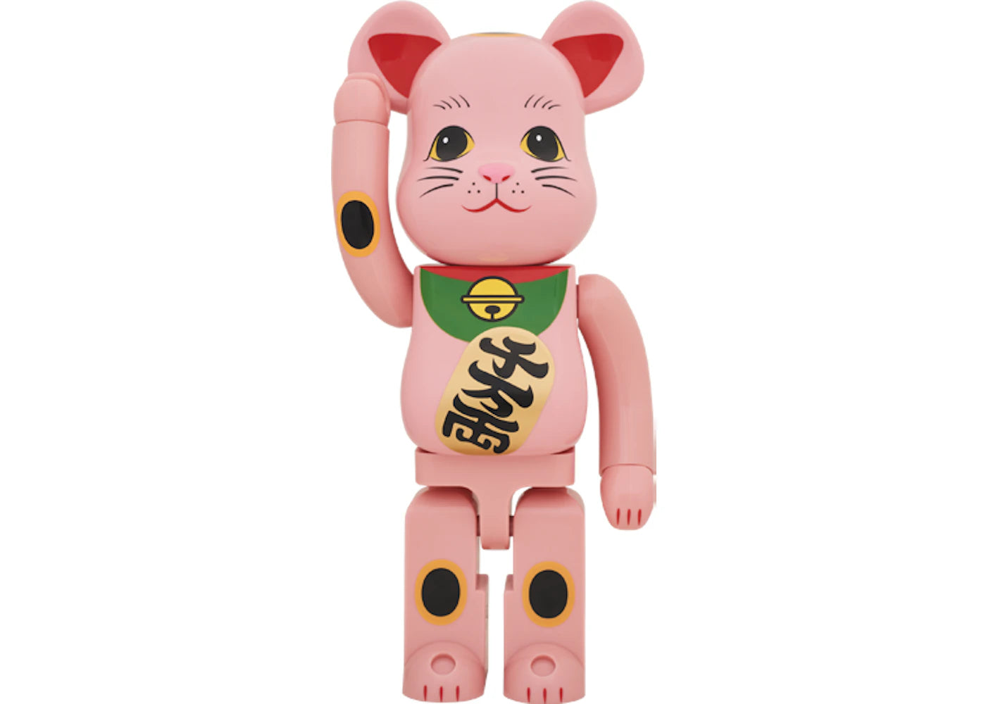 Bearbrick Beckoning Cat Phosphorescent 1000% Red