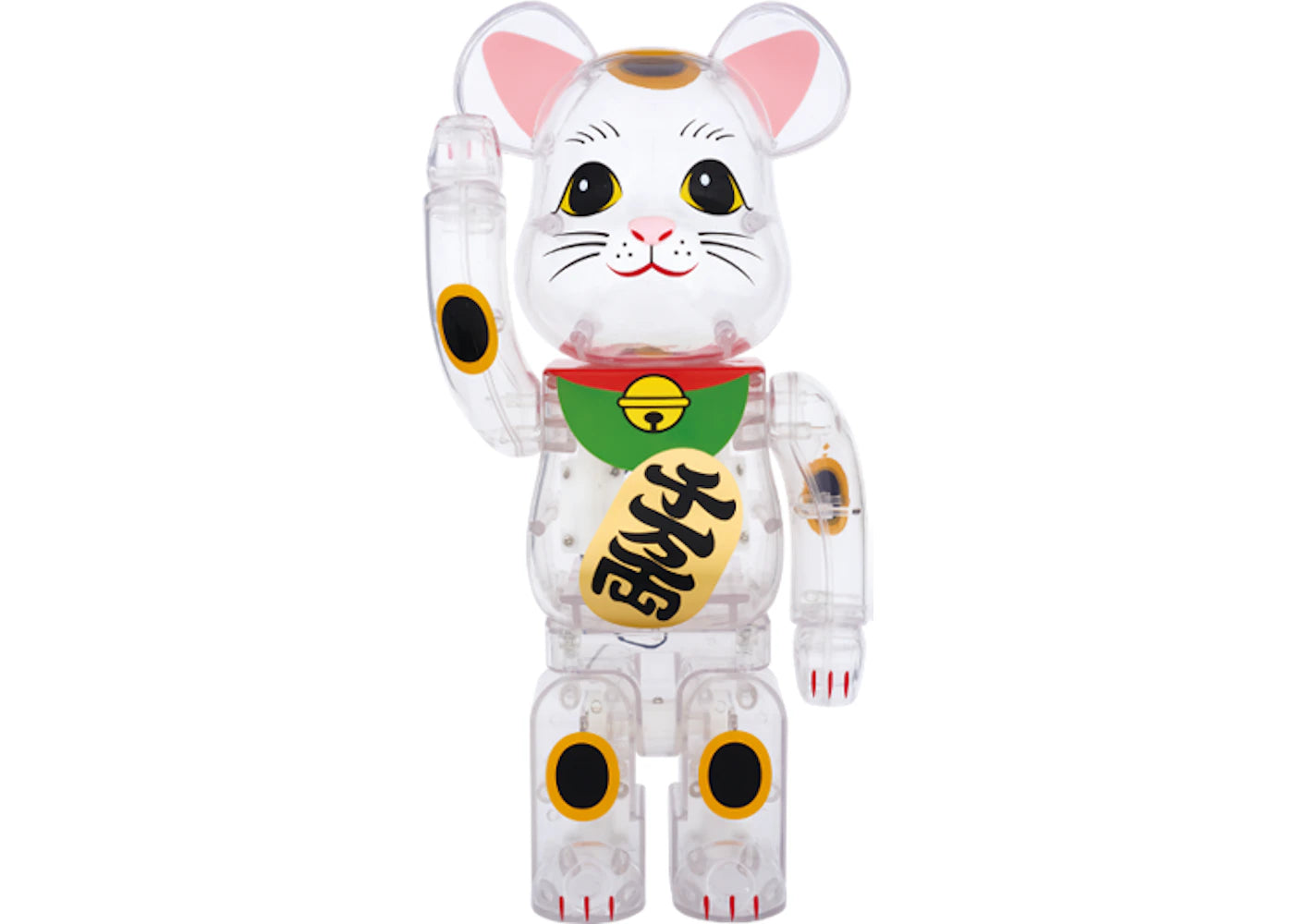 Bearbrick Beckoning Cat Transparent 400% Clear