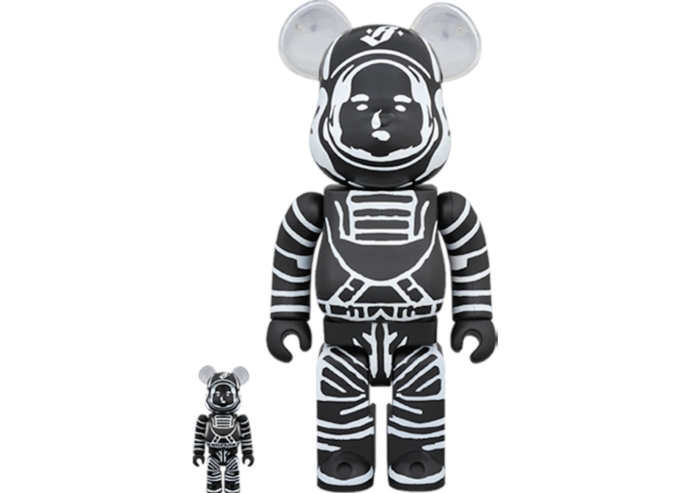 Bearbrick Billionaire Boys Club Astronaut 100% & 400% Set Black