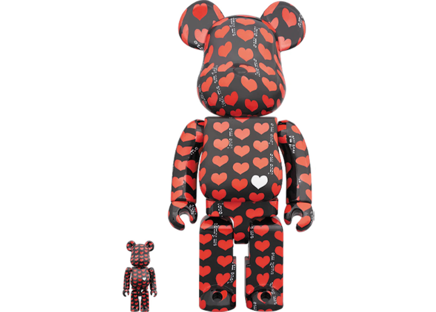 Bearbrick Black Heart 100% & 400% Set