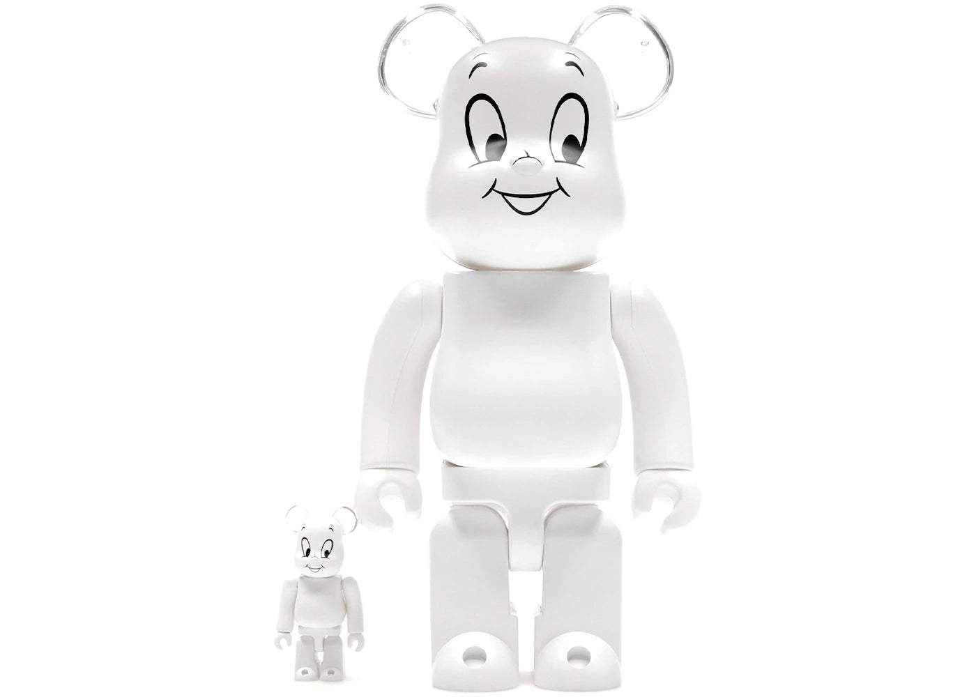 Bearbrick Casper the Friendly Ghost 100% & 400% Set White