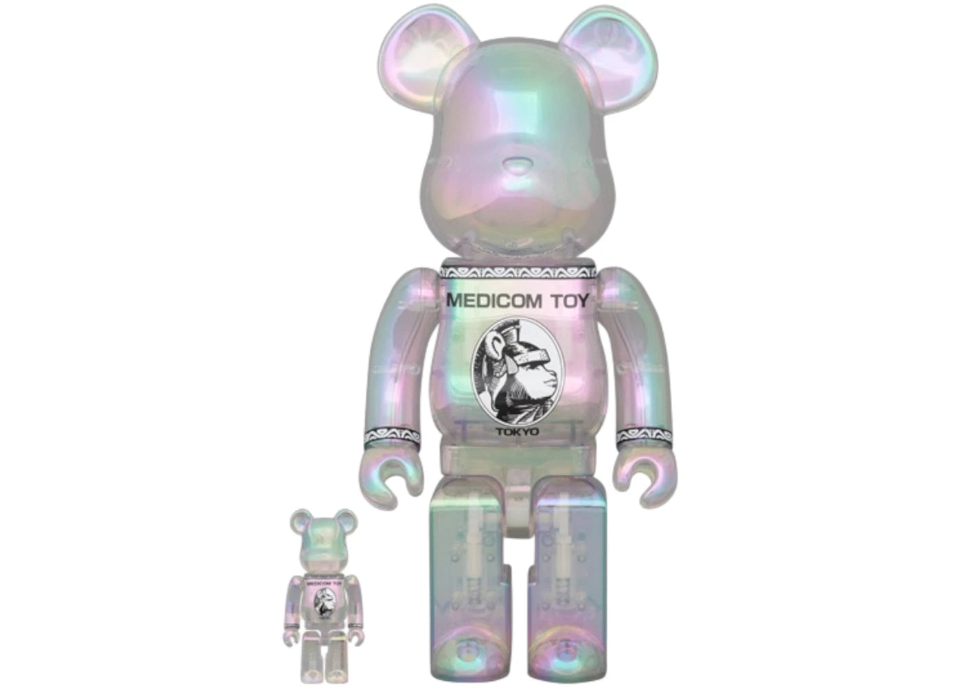 Bearbrick Centurion 100% & 400% Set Clear Chrome