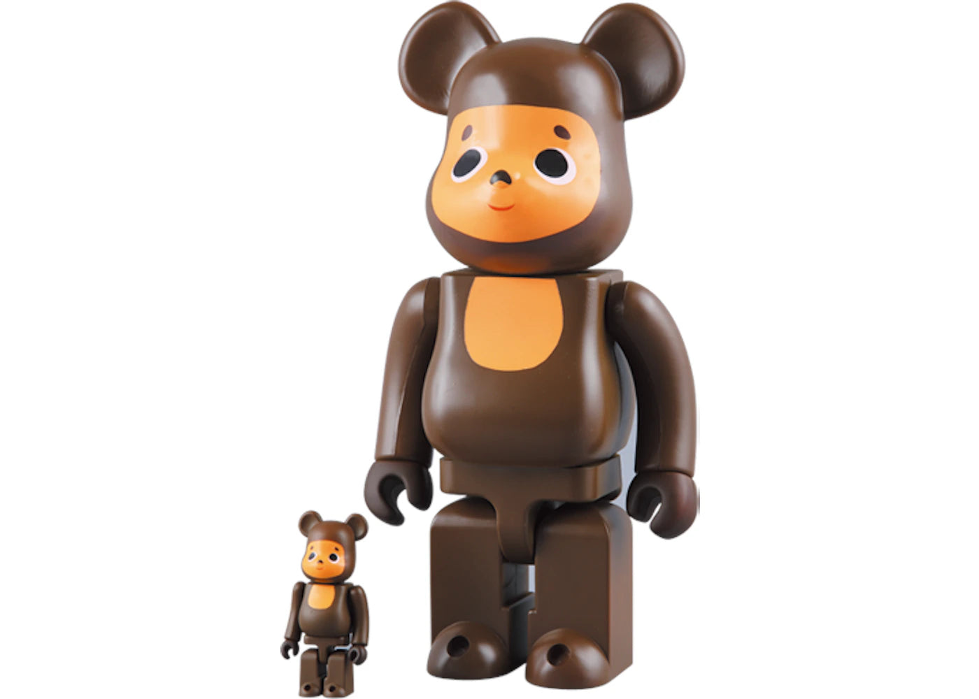 Bearbrick Cheburashka 100% & 400% Set Brown