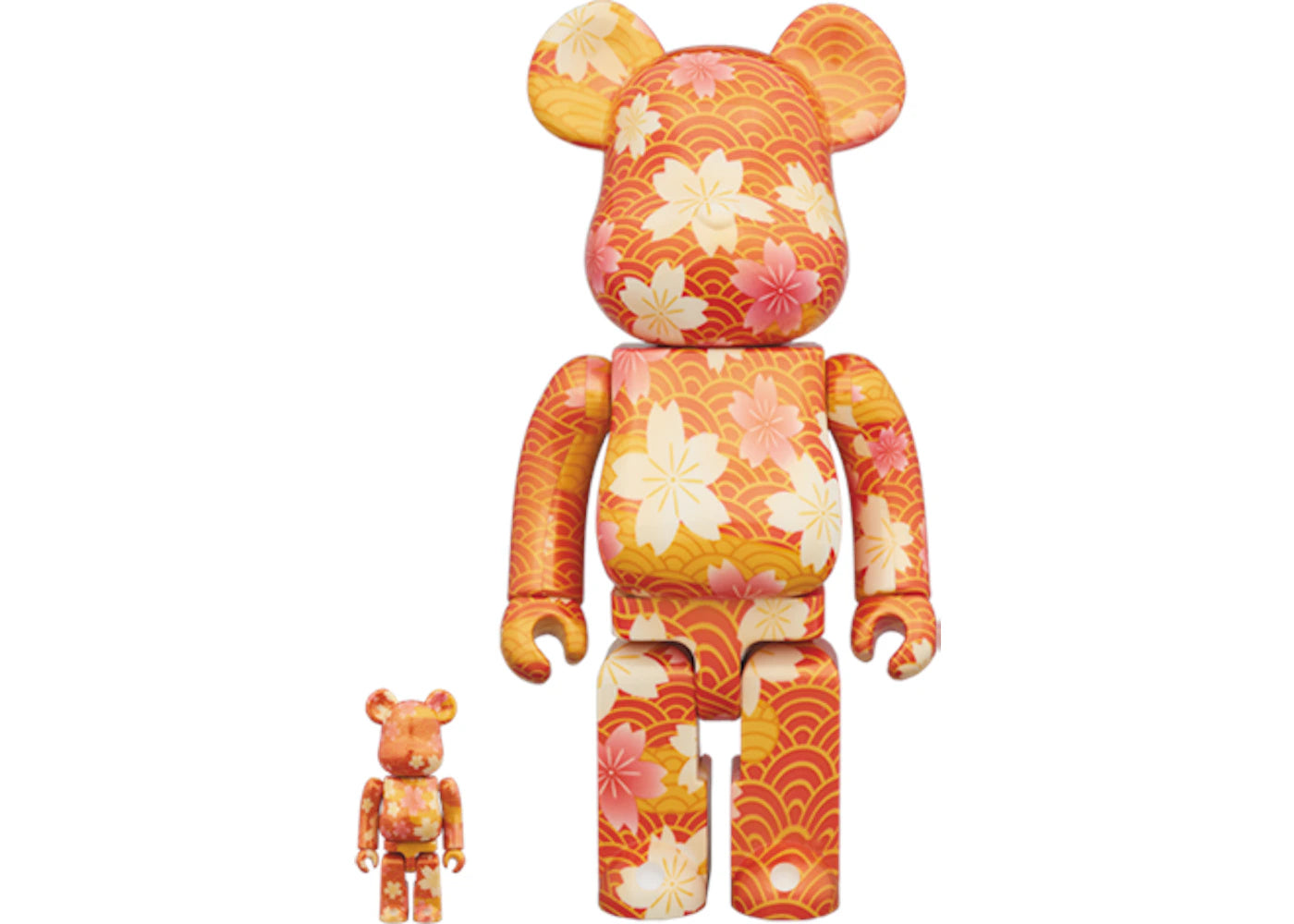 Bearbrick Chiyogami 100% & 400% Set Orange