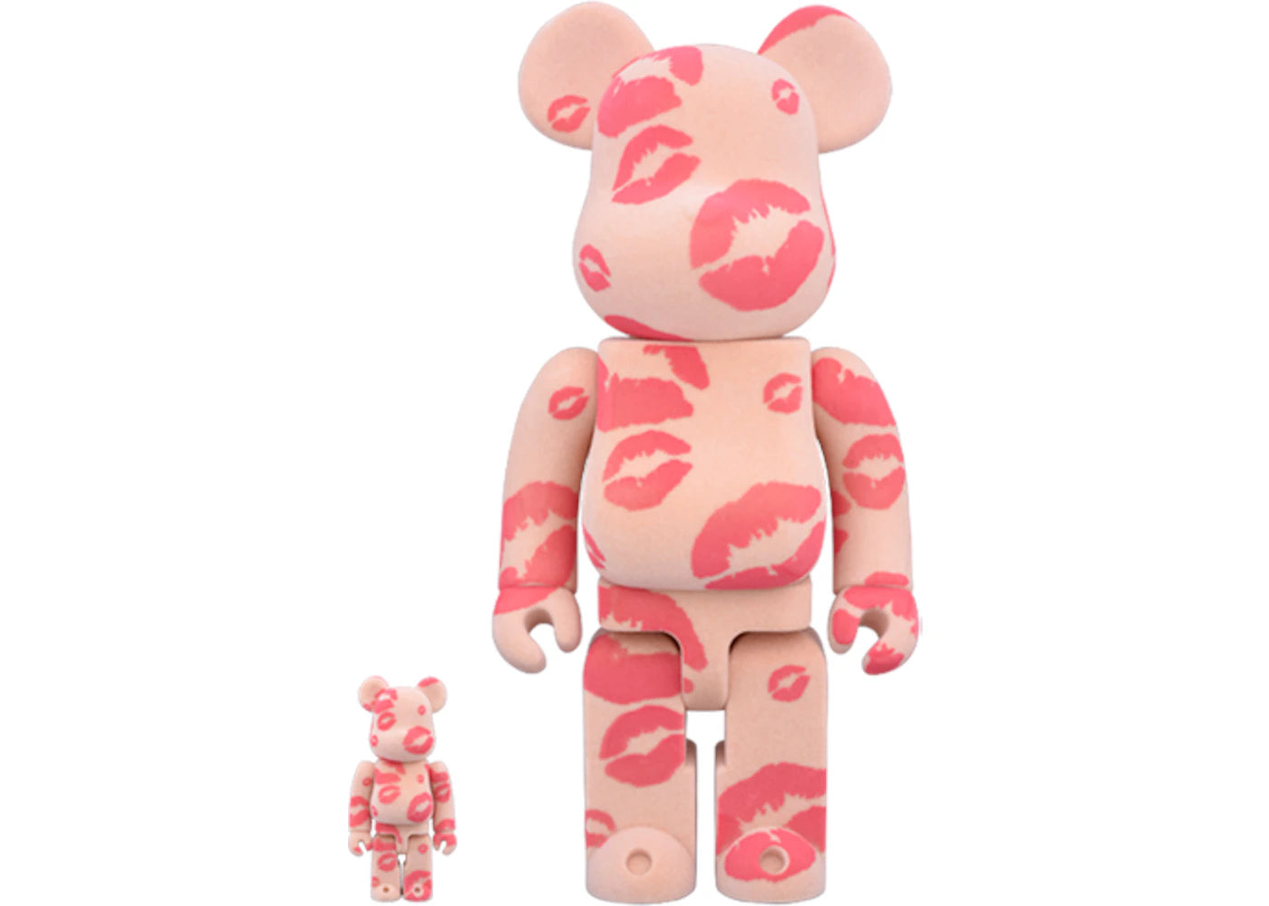 Bearbrick Collecte De Zikzin You Kissed My Heart 100% & 400% Set Beige