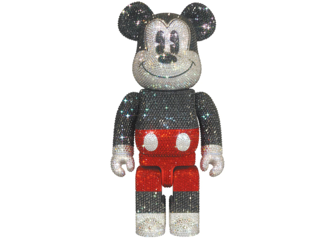 Bearbrick Crystal Decorate Mickey Mouse 400% Red & White Ver.