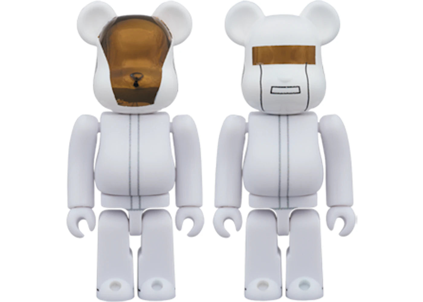 Bearbrick Daft Punk (White Suits Ver.) 2 Pack 100% White