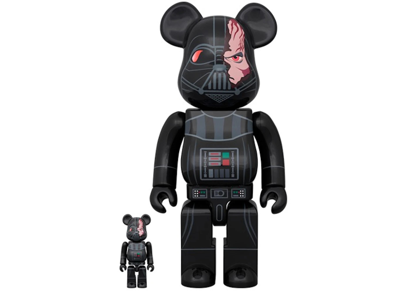 Bearbrick Darth Vader Damage Obi-Wan Kenobi Version 100% & 400% Set