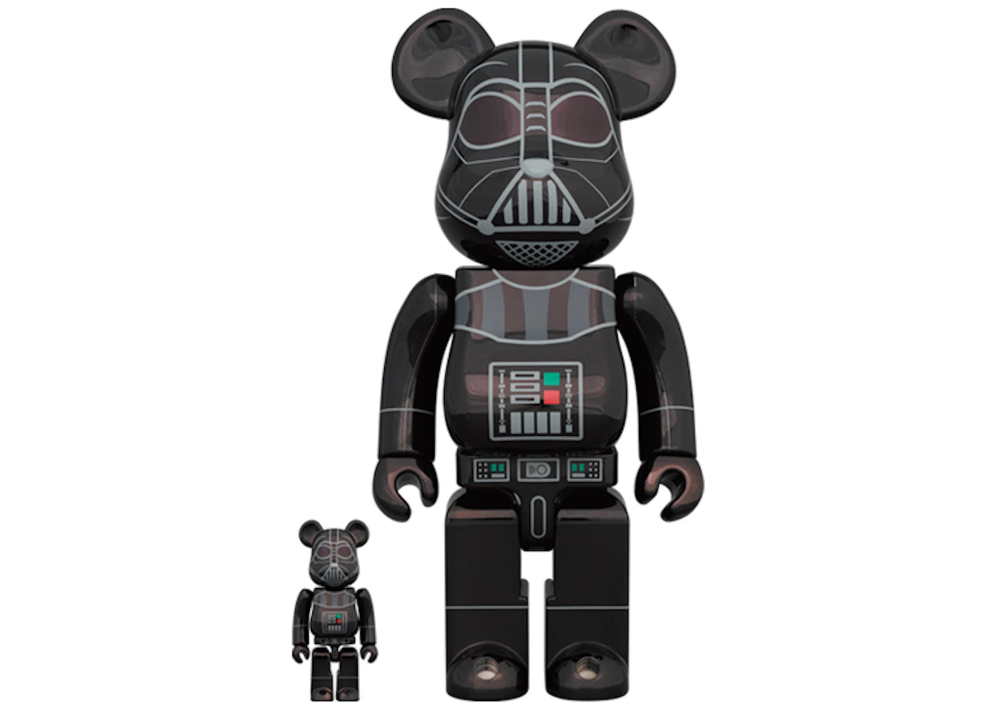 Bearbrick Darth Vader (Rogue One Ver.) 100% & 400% Set Chrome Ver.