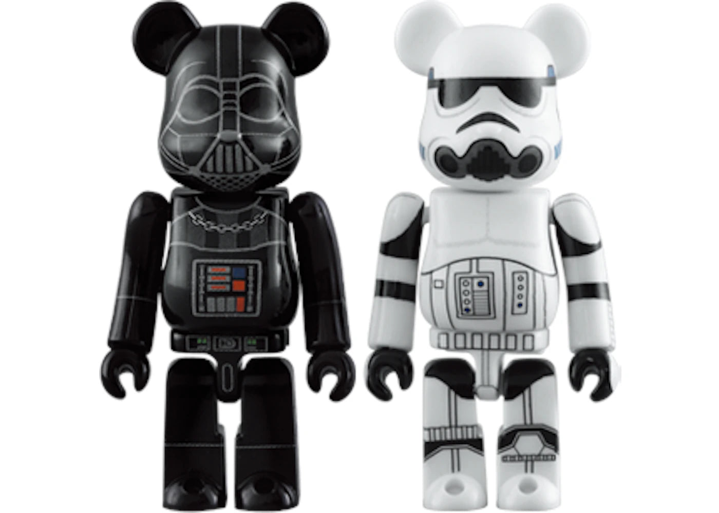 Bearbrick Darth Vader & Stormtrooper 2 Pack 100% Black