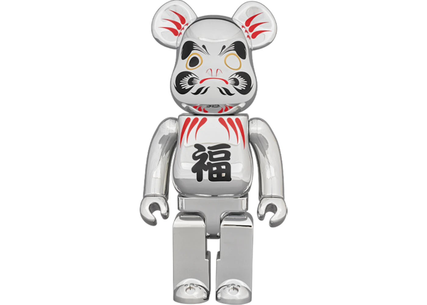 Bearbrick Daruma Silver Plated 400%