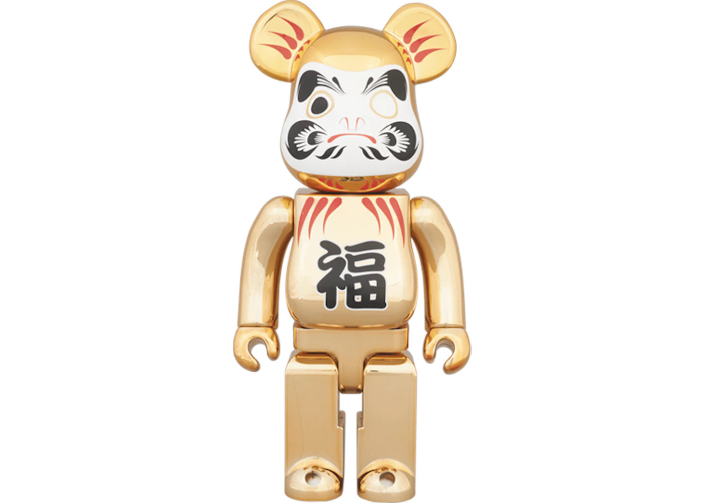 Bearbrick Dazzling Gold Plated Daruma 400% Gold