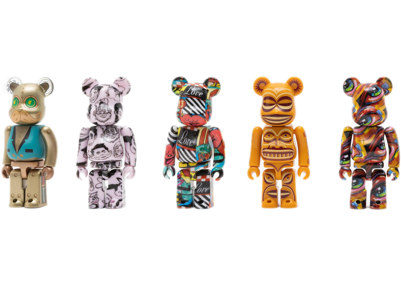 Bearbrick DesignerCon Artist Series 4 (Doktor A, Bobby Hundreds, Nina Palomba, Shag and Hannah Webb) 100% (Set of 5)