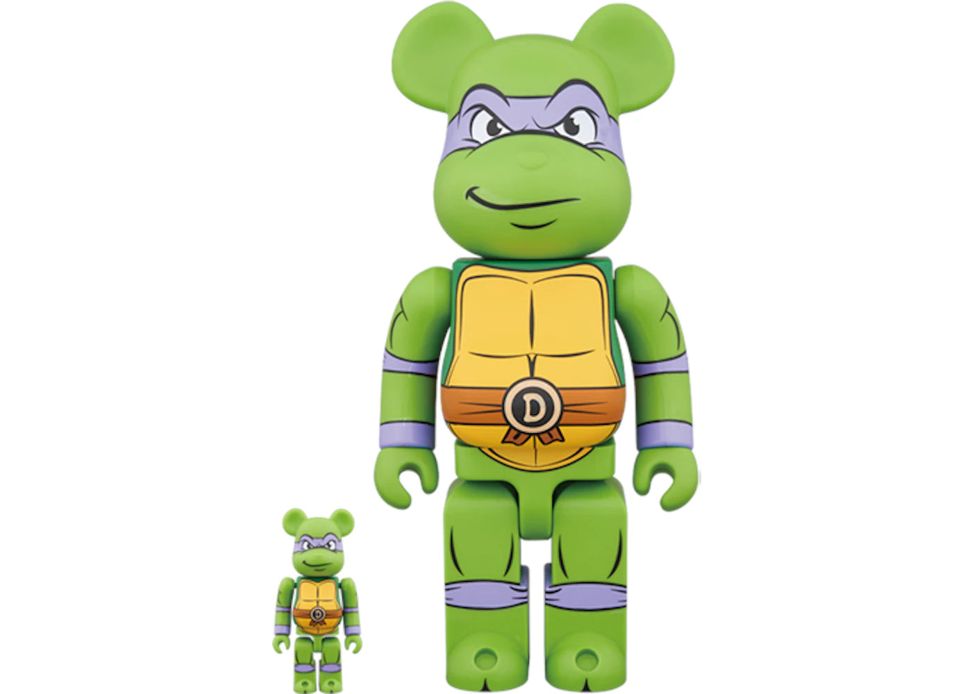 Bearbrick Donatello 100% & 400% Set Green