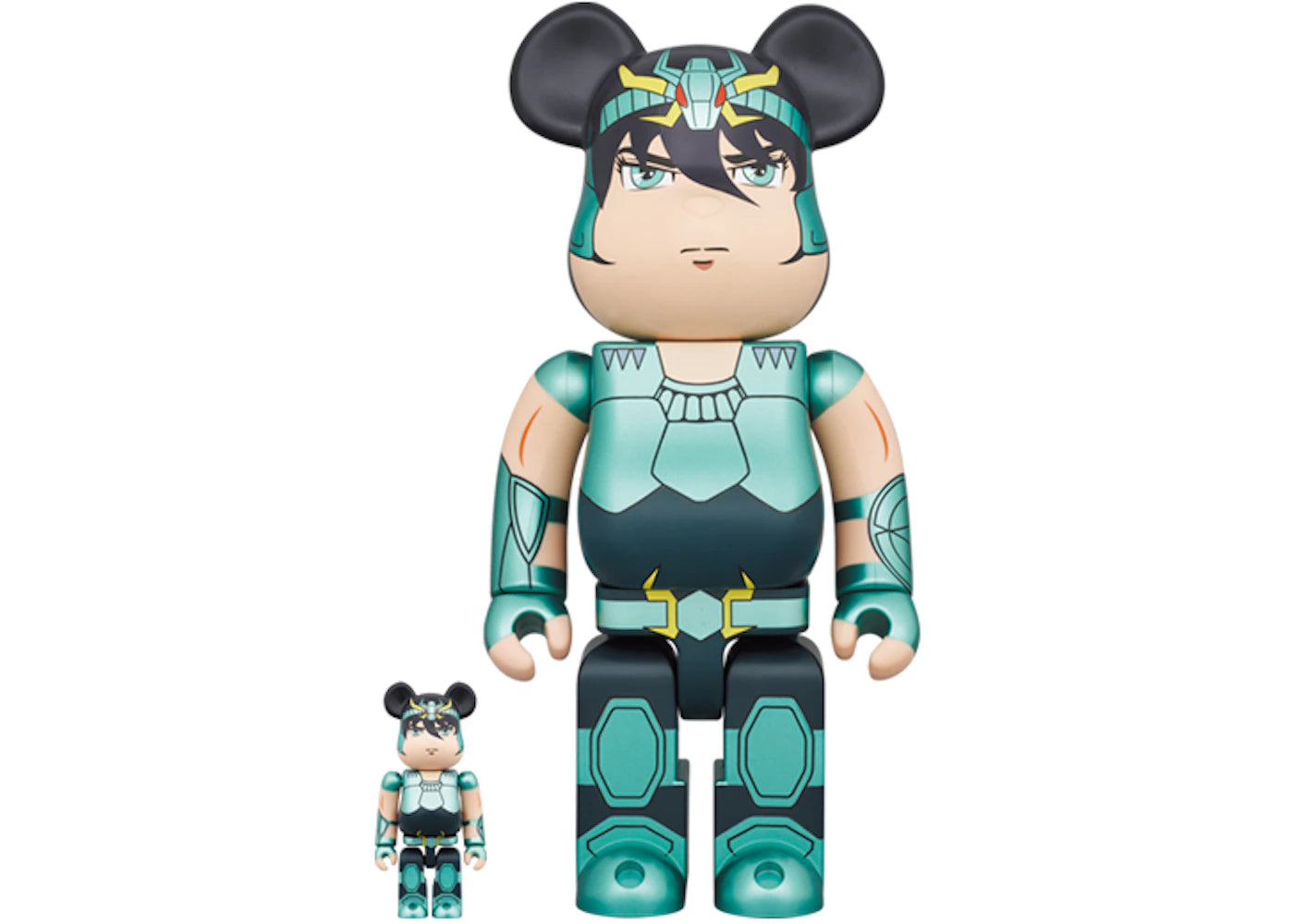 Bearbrick Dragon Constellation Shiryu 100% & 400% Set