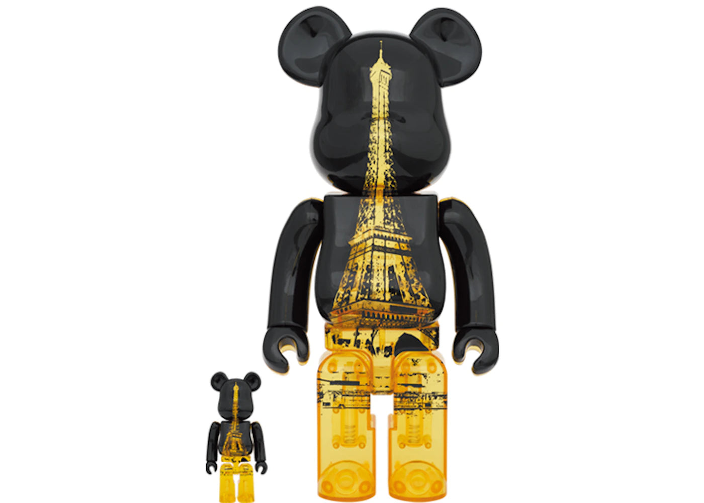 Bearbrick Eiffel Tower 100% & 400% Set Golden Gown Ver.