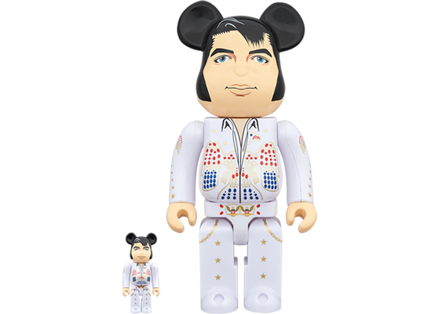 Bearbrick Elvis Presley 100% & 400% White