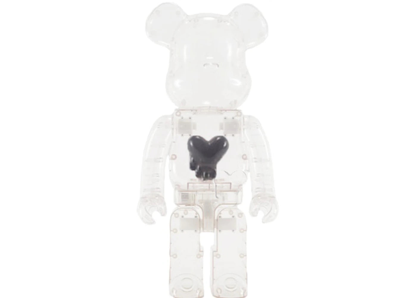 Bearbrick Emotionally Unavailable Black Heart 1000% Clear