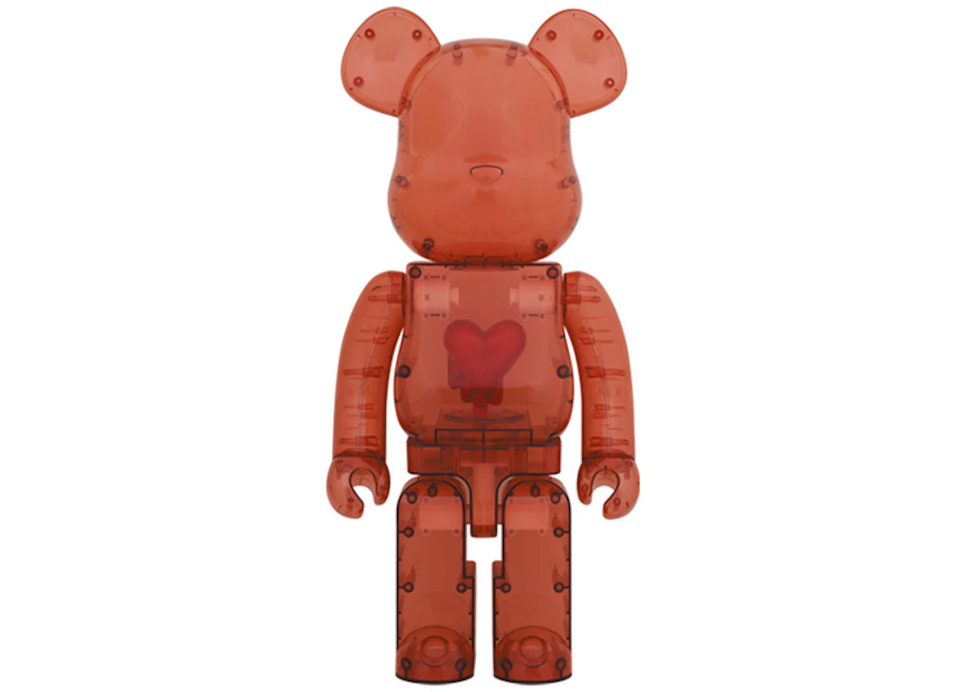 Bearbrick Emotionally Unavailable Clear Red Heart 1000%