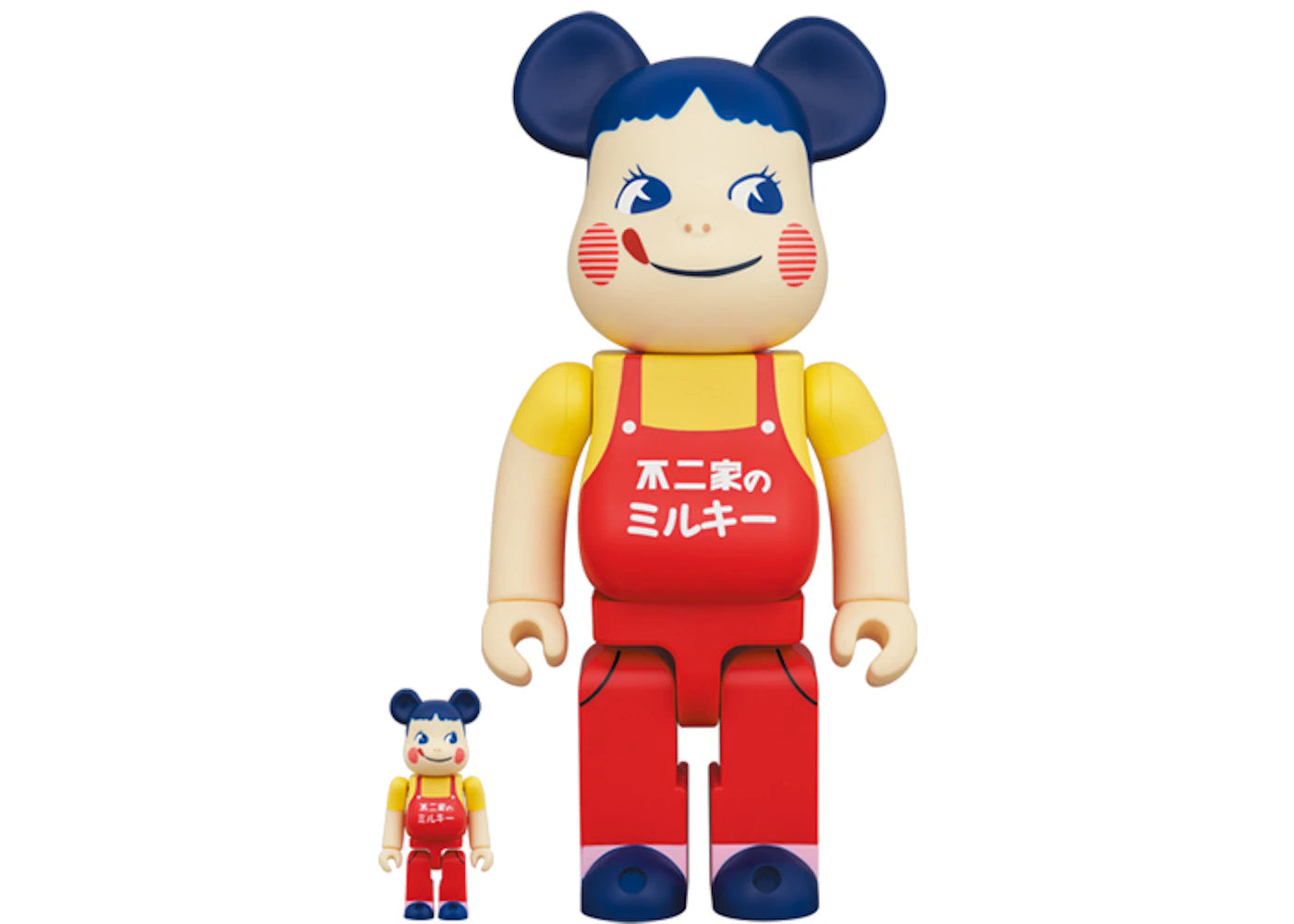 Bearbrick Enamel Sign Peko-chan 100% & 400% Set