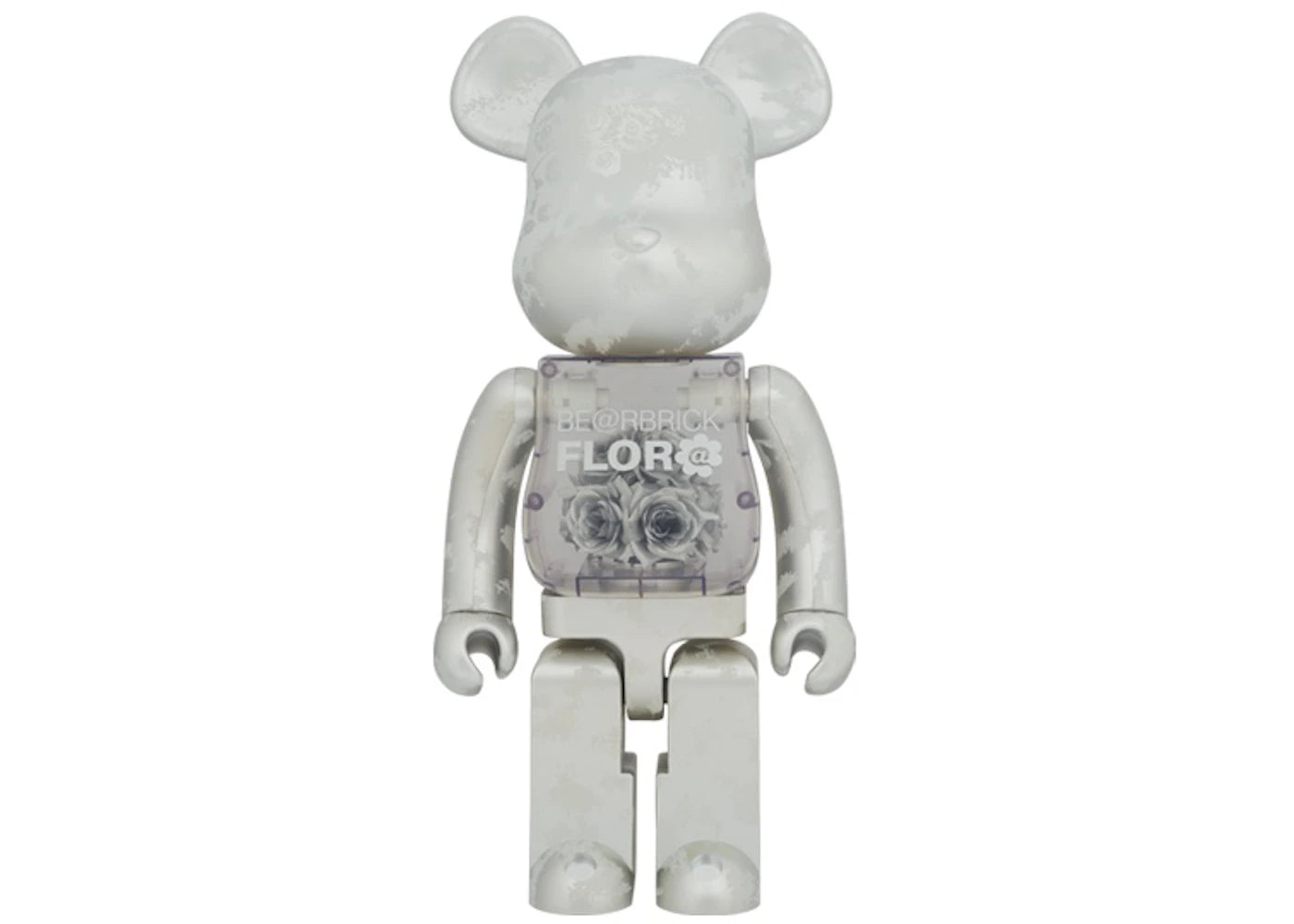 Bearbrick Flora (Flower) 1000% Silver