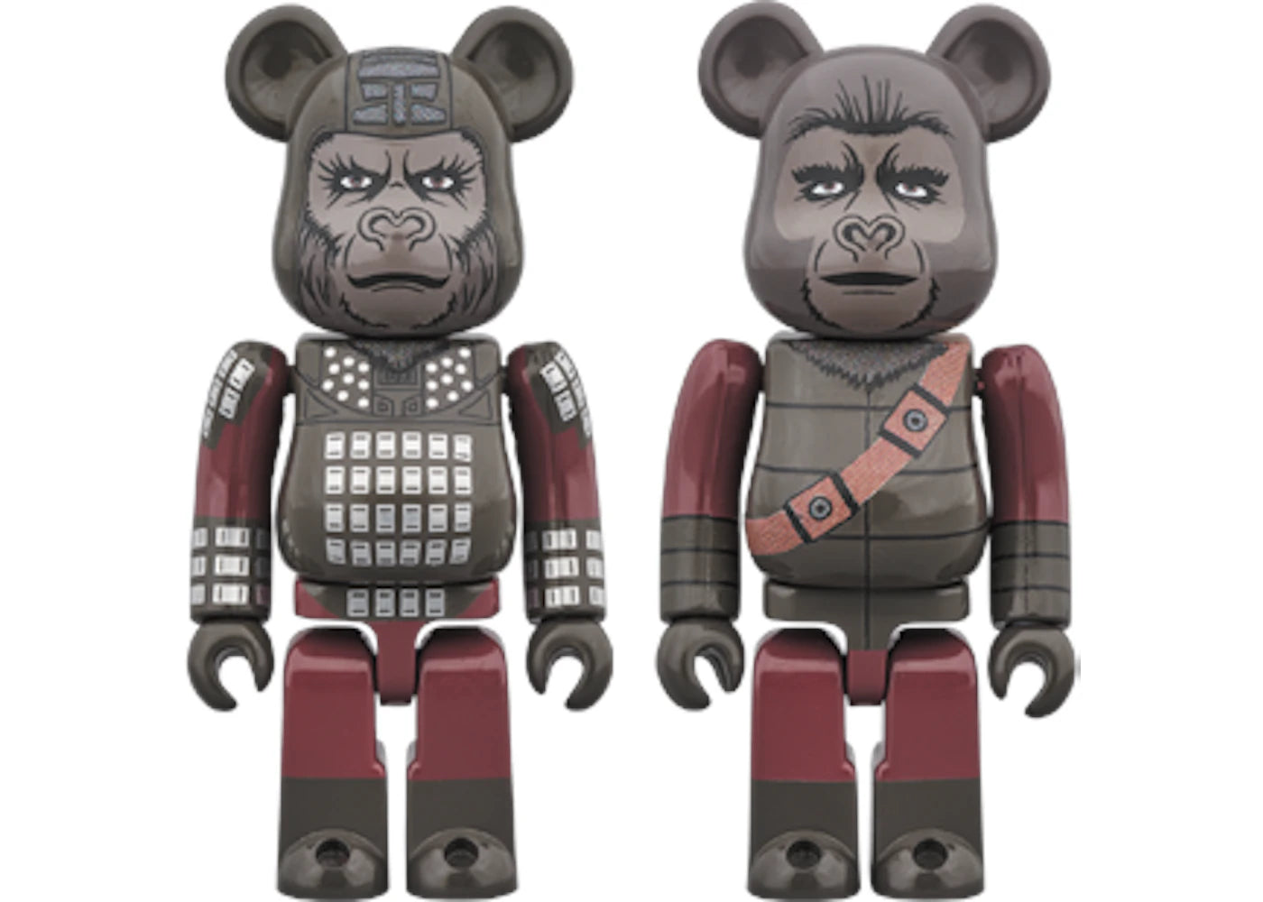 Bearbrick General Ursus & Soldier Ape 2 Pack 100% Multi