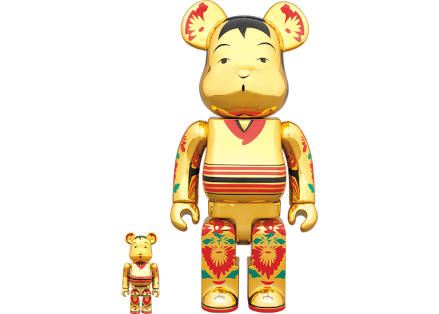 Bearbrick Gold Plated 100% & 400% Set Gold