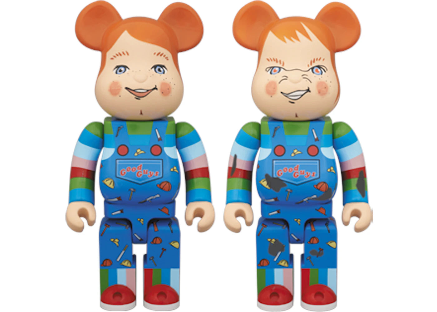Bearbrick Good Guy/ Chucky (Set of 2) 400% Blue