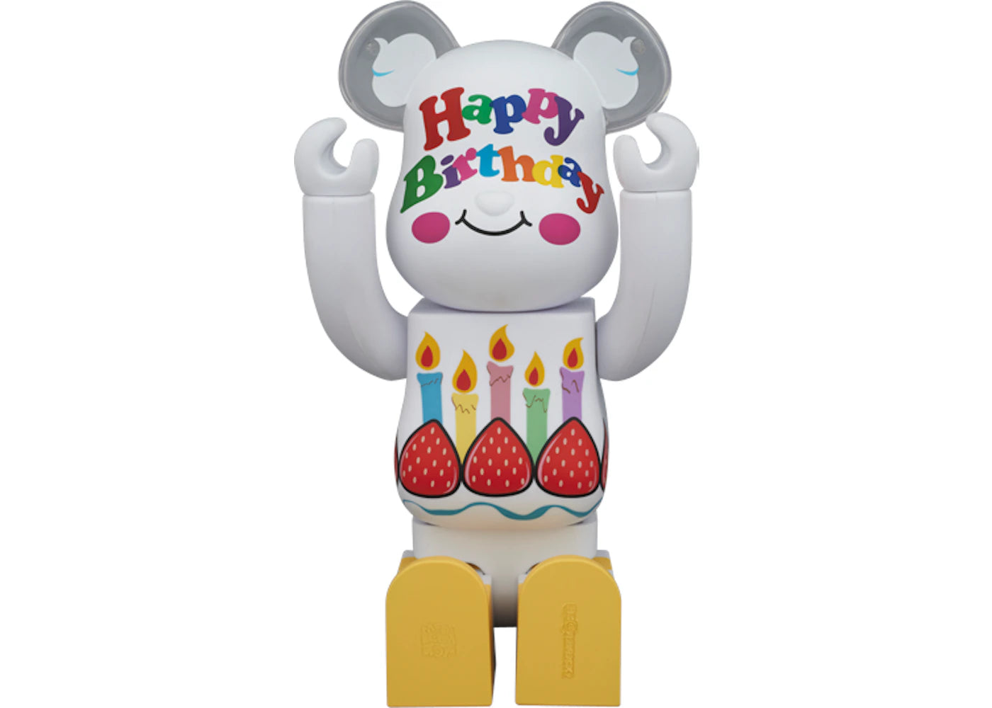 Bearbrick Greeting Birthday 400% White