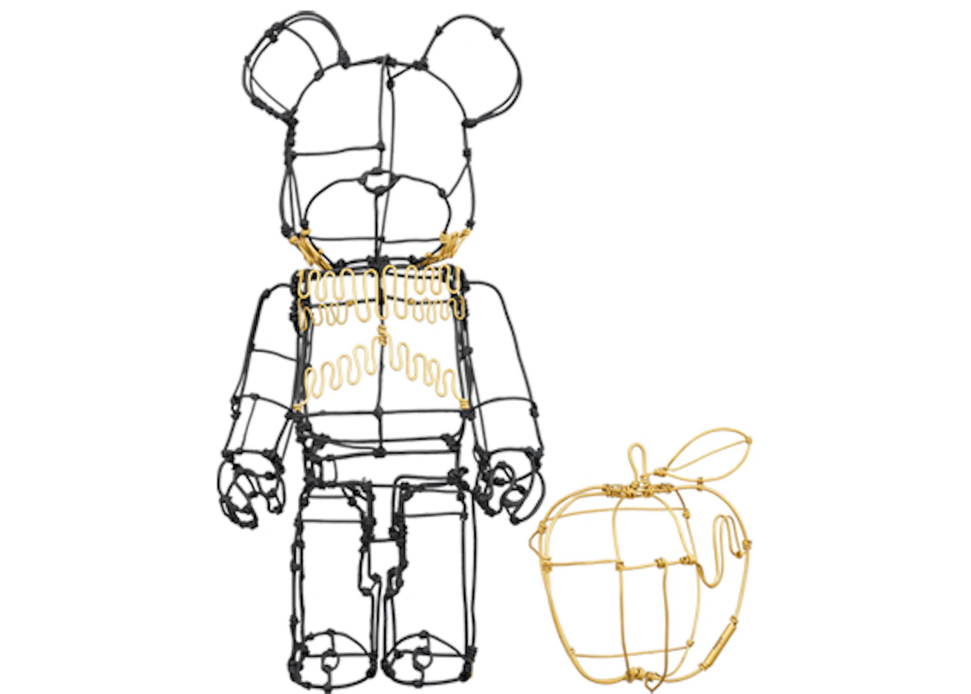 Bearbrick HAyU Wire with Apple 400% Set