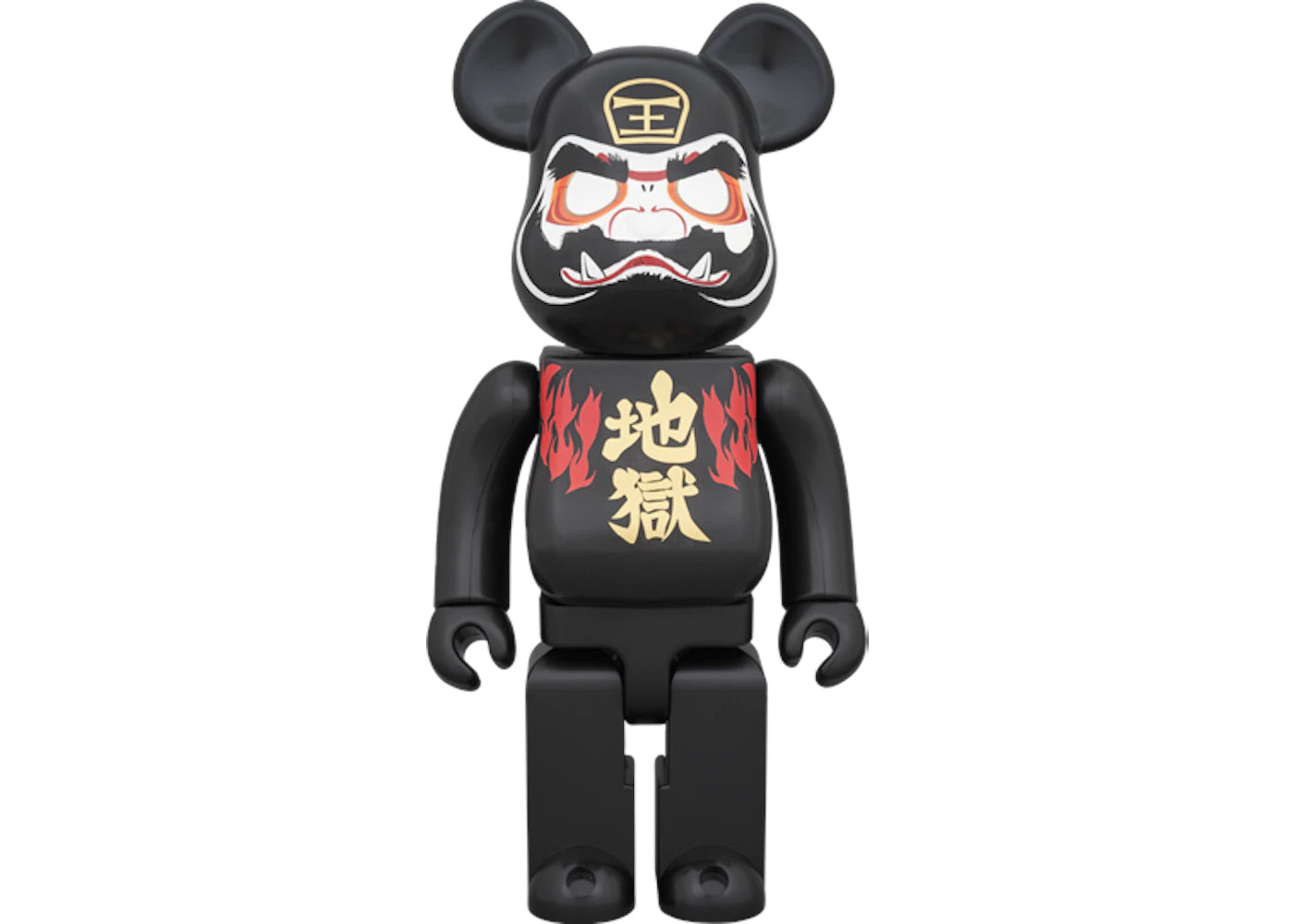 Bearbrick Hell Daruma 400% Black