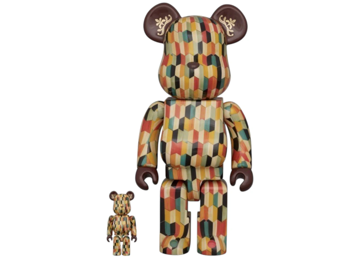 Bearbrick Hexagonal Parquet 100% & 400% Set