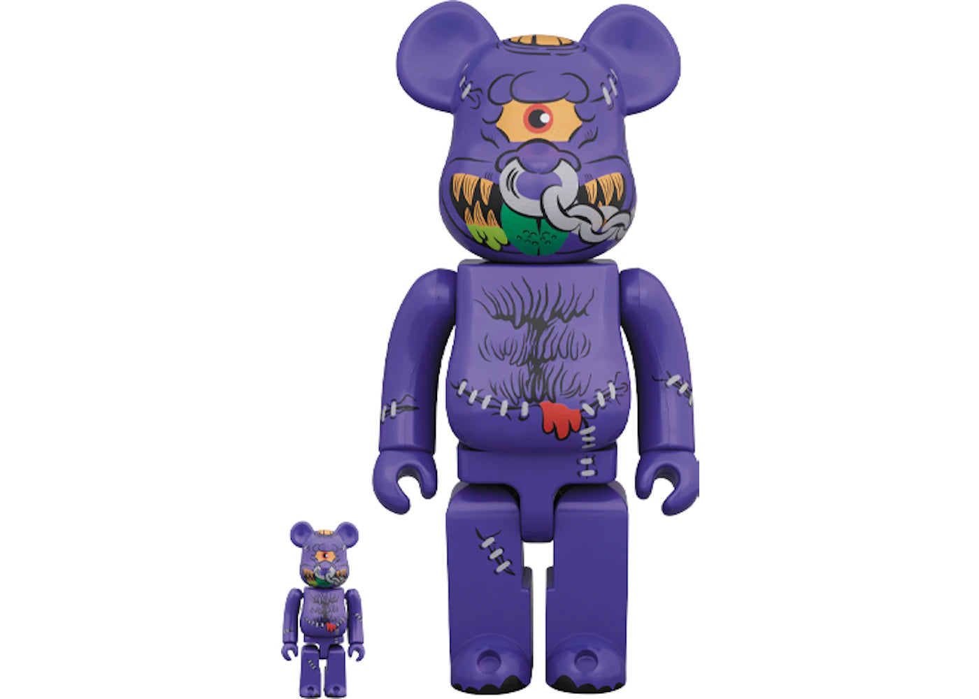 Bearbrick Horn Head 100% & 400% Set Multi