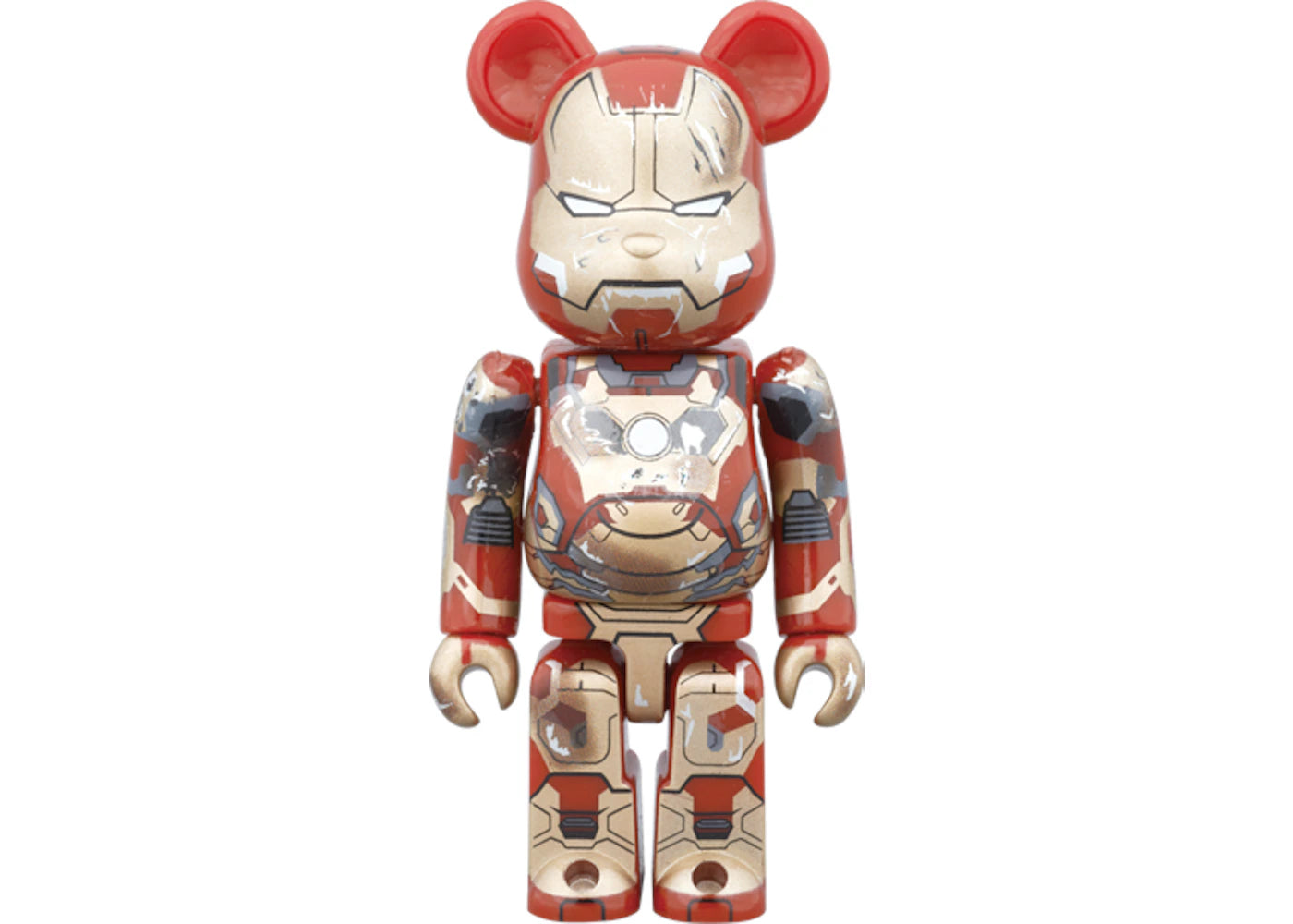 Bearbrick Iron Man Mark XLII Damage Ver. 100% Red