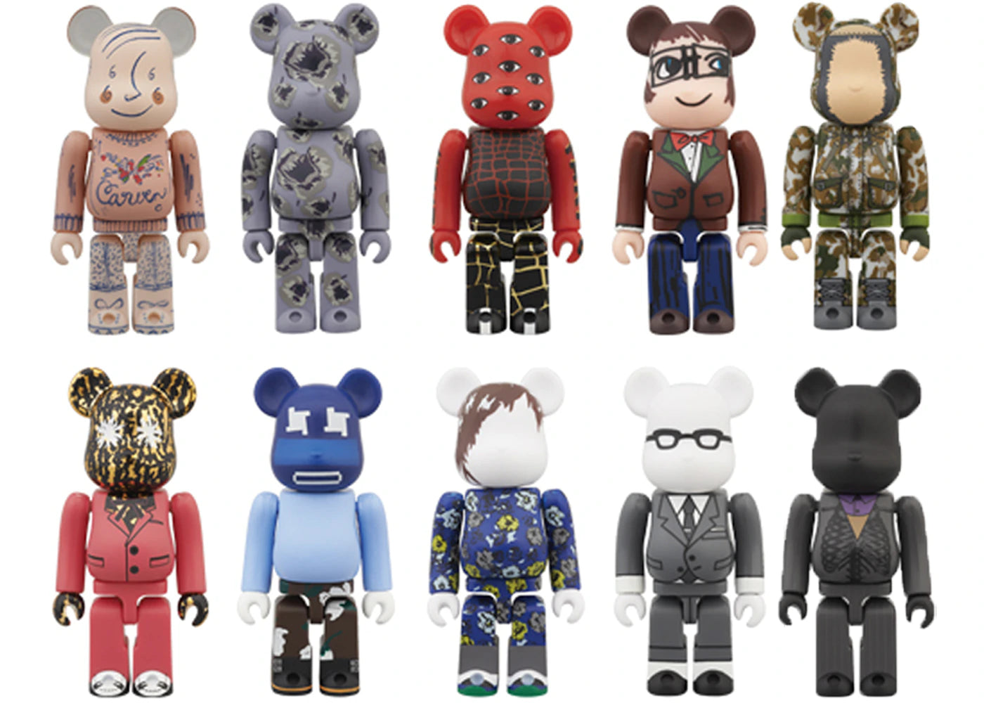 Bearbrick Isetan Men 100% (Set of 10) Multi
