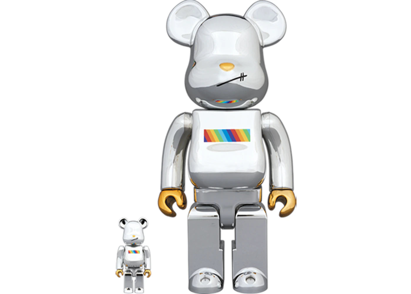Bearbrick JSB 100% & 400% Set Chrome