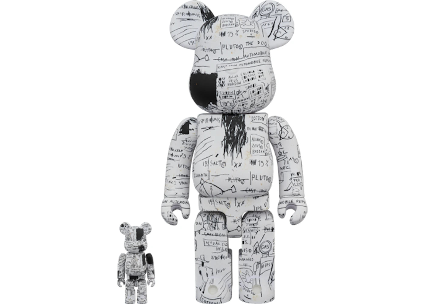 Bearbrick Jean-Michel Basquiat 3 100% & 400% Set White