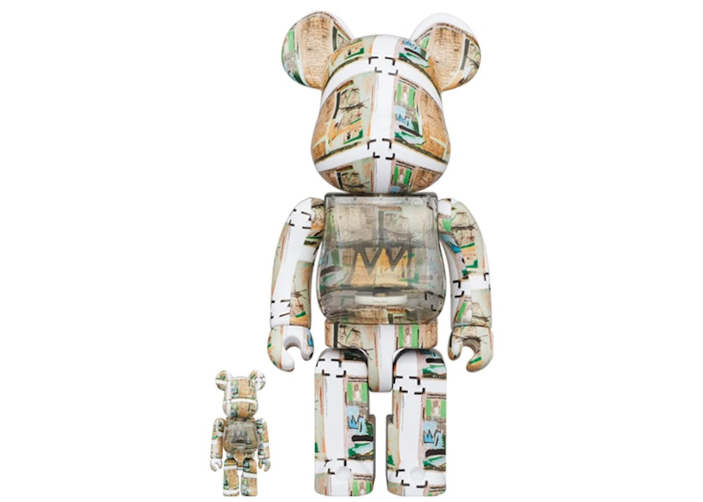 Bearbrick Jean-Michel Basquiat (King Pleasure) 100% & 400% Set